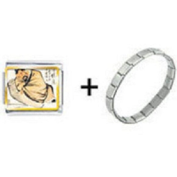 Bracelet Italian Charm Stealing the Wine Vat Pugster - Picture 1 of 9